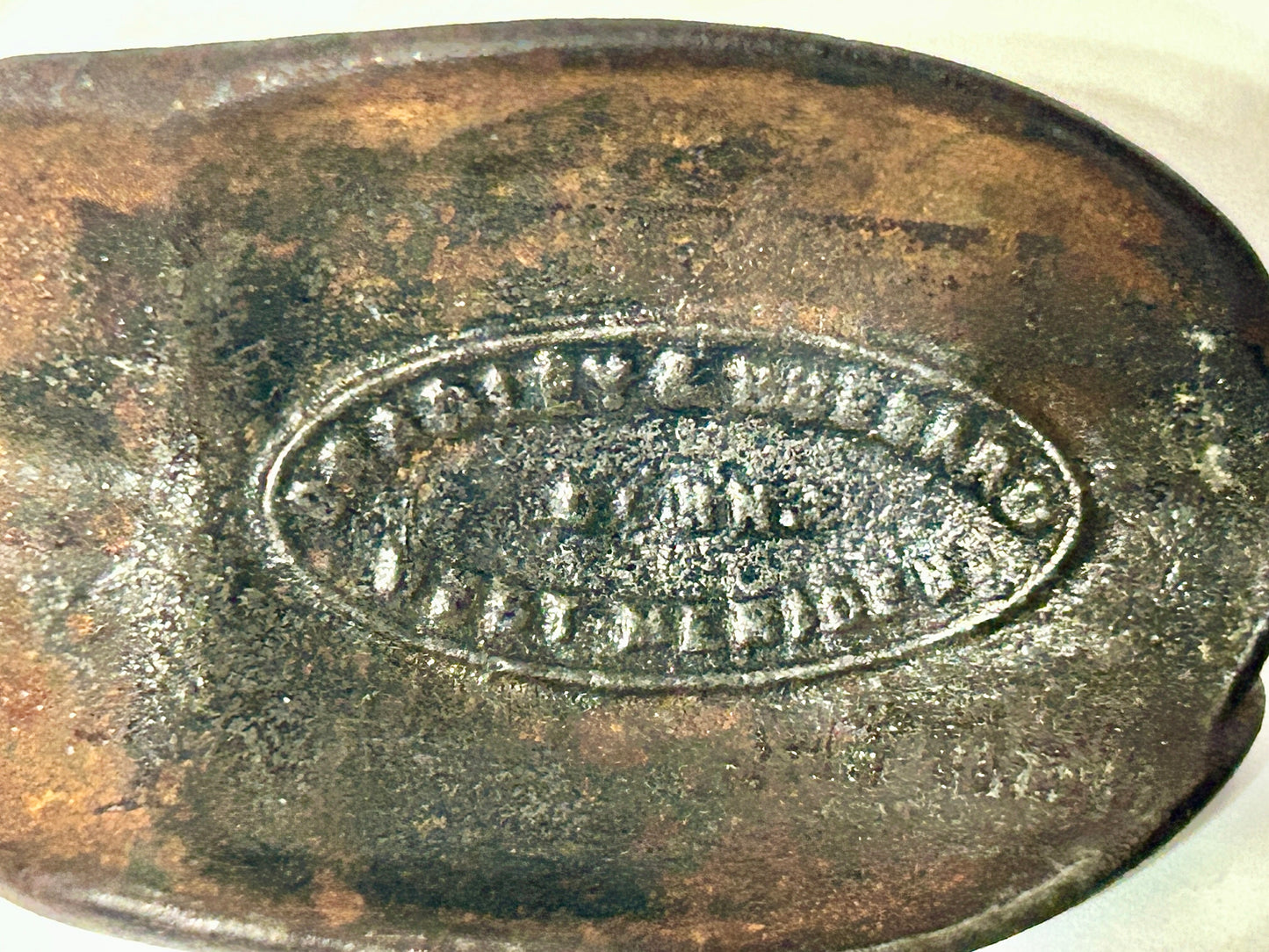 CAST IRON BEETLE MATCH HOLDER BY BRADLEY & HUBBARD