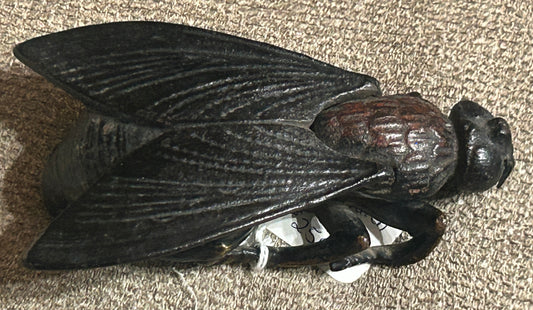 CAST IRON FLY MATCH HOLDER ANTIQUE