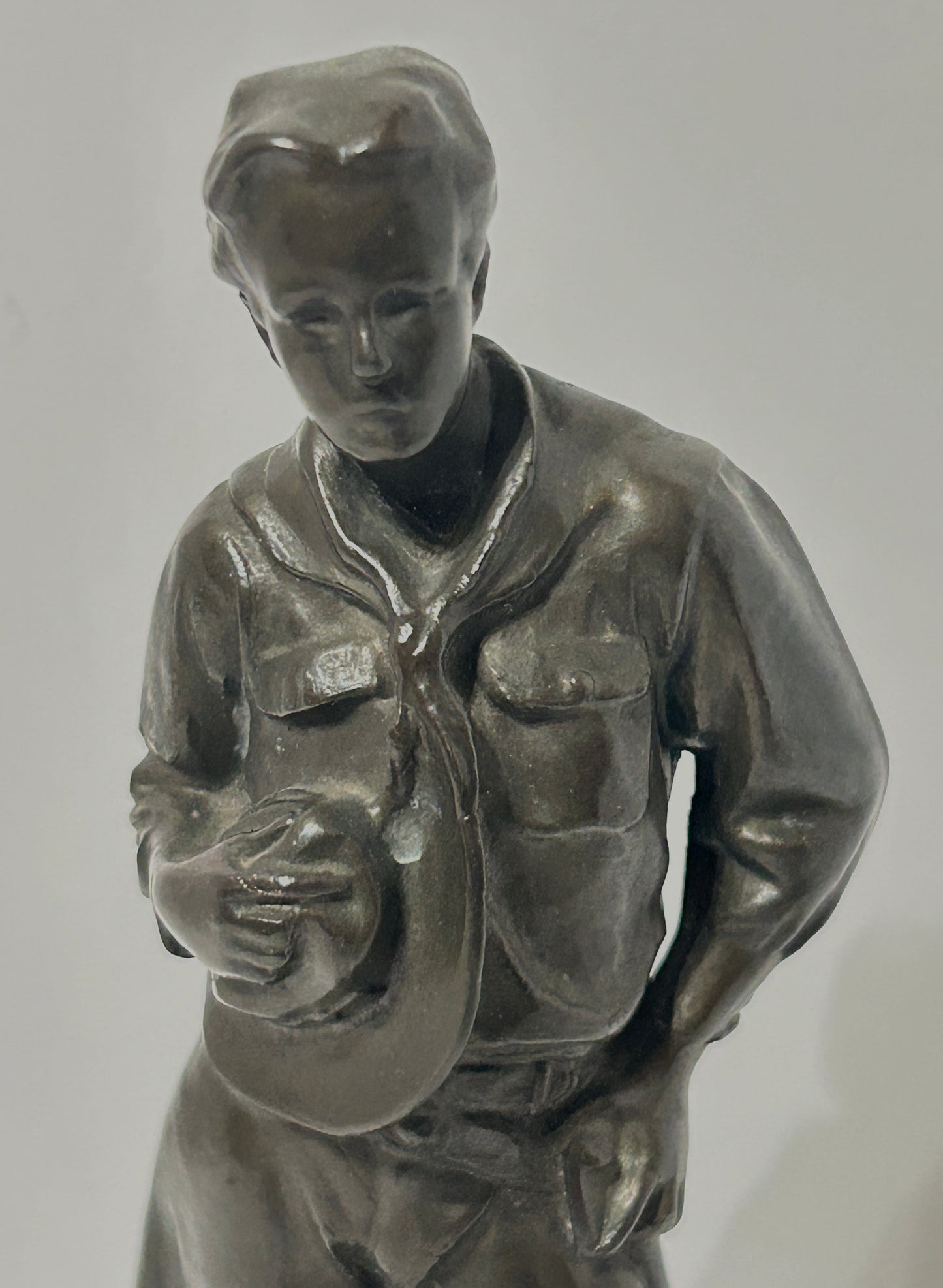 BOY SCOUT EARLY SPELTER METAL STATUE