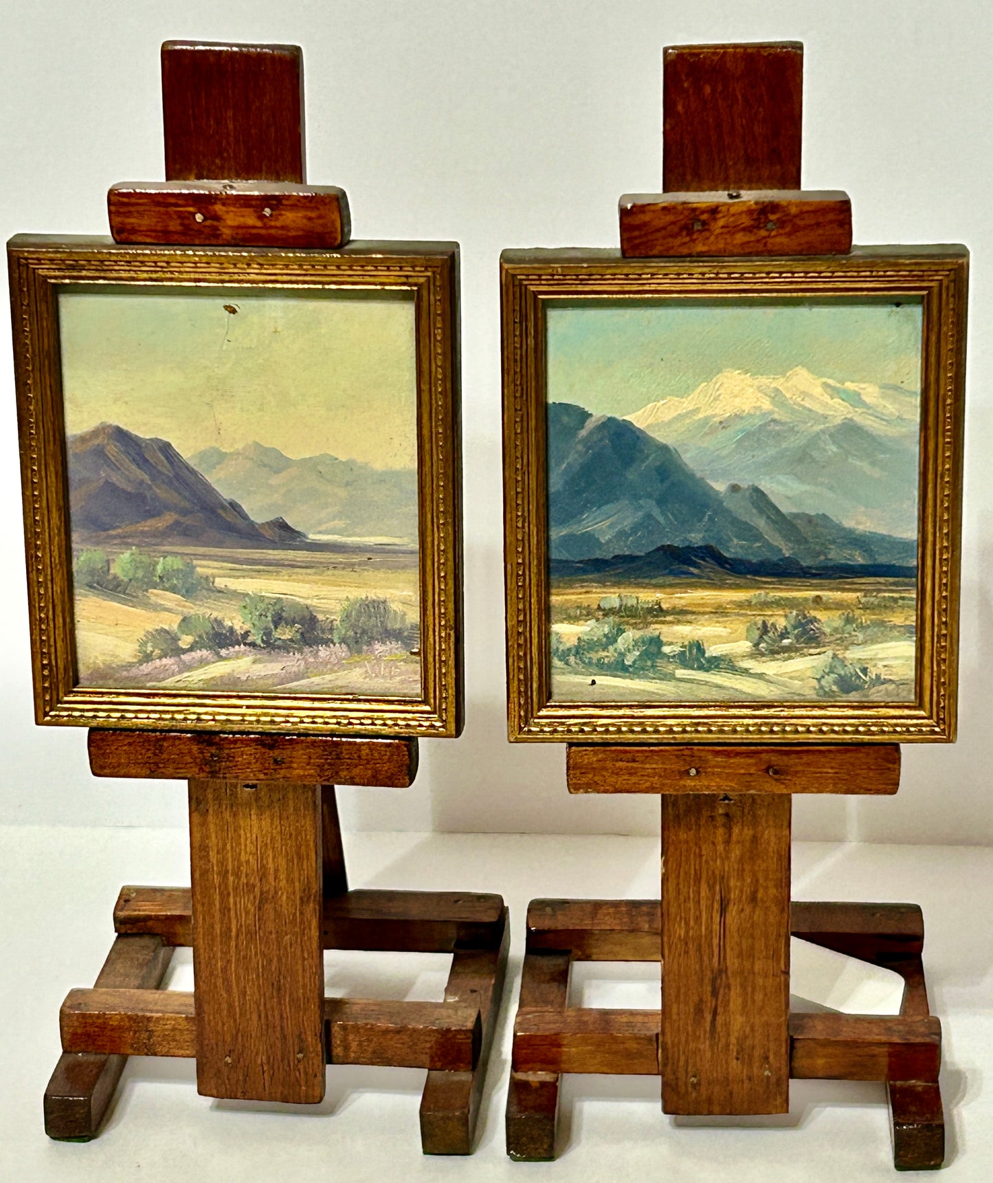 CALIFORNIA ARTIST WALTER ENGLEHARDT PAIR OF SMALL PAINTINGS