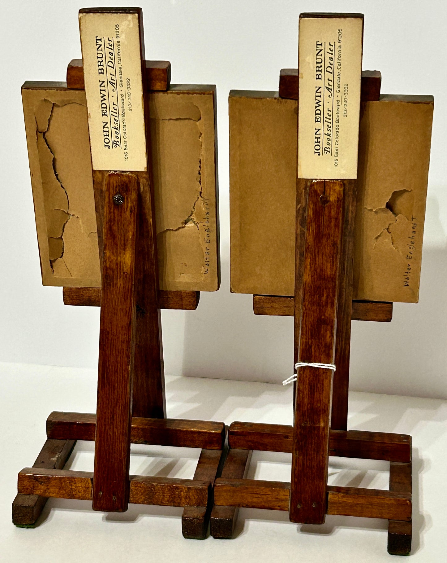 CALIFORNIA ARTIST WALTER ENGLEHARDT PAIR OF SMALL PAINTINGS