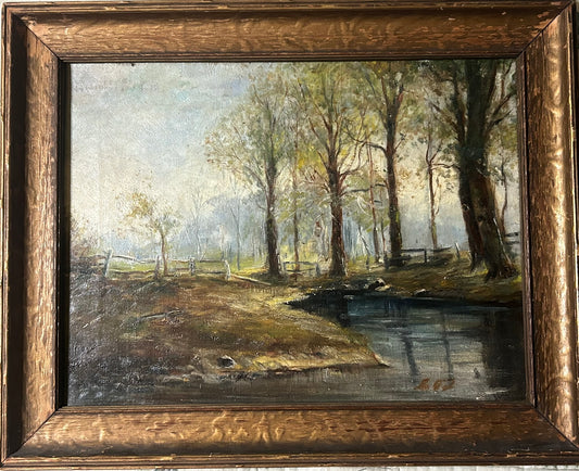 LANDSCAPE ANTIQUE PAINTING SIGNED