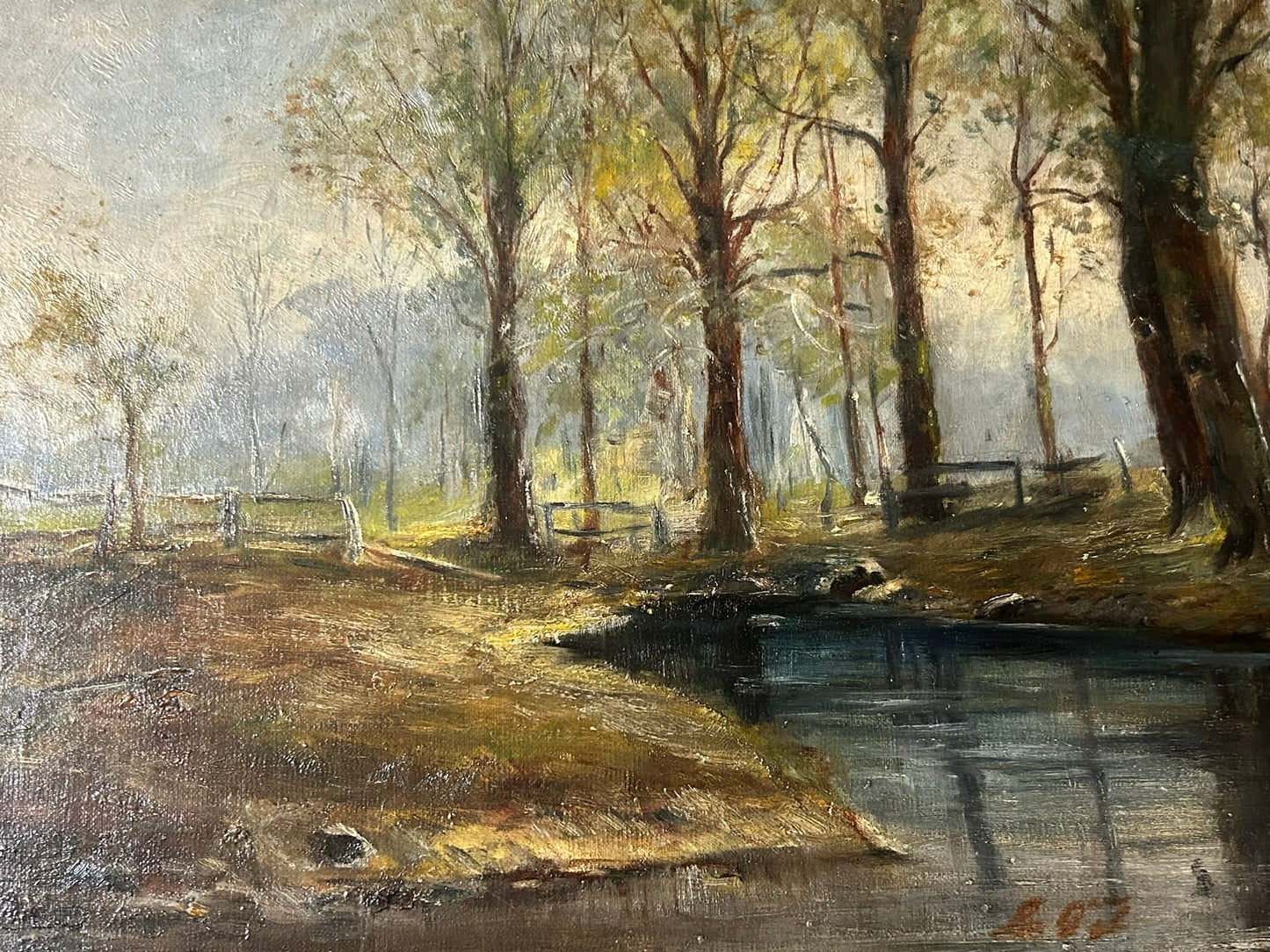 LANDSCAPE ANTIQUE PAINTING SIGNED