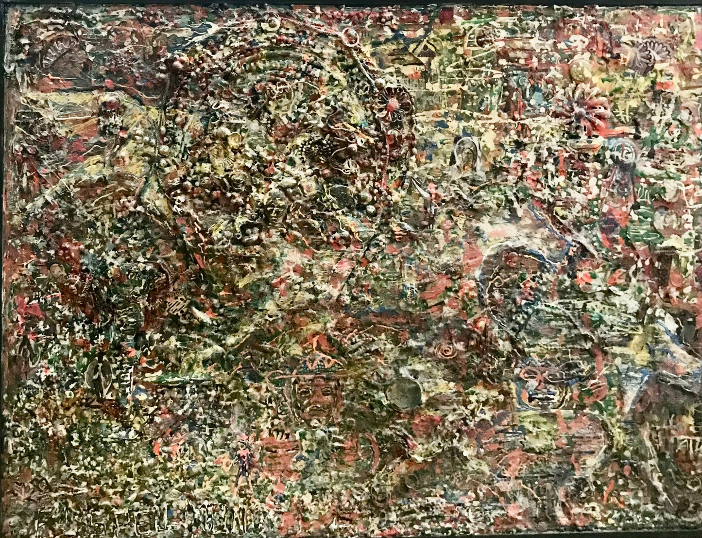 DOC. SPELLMON OUTSIDER ARTIST PAINTING "MEMORIAL TO BLACK SEMINOLES"