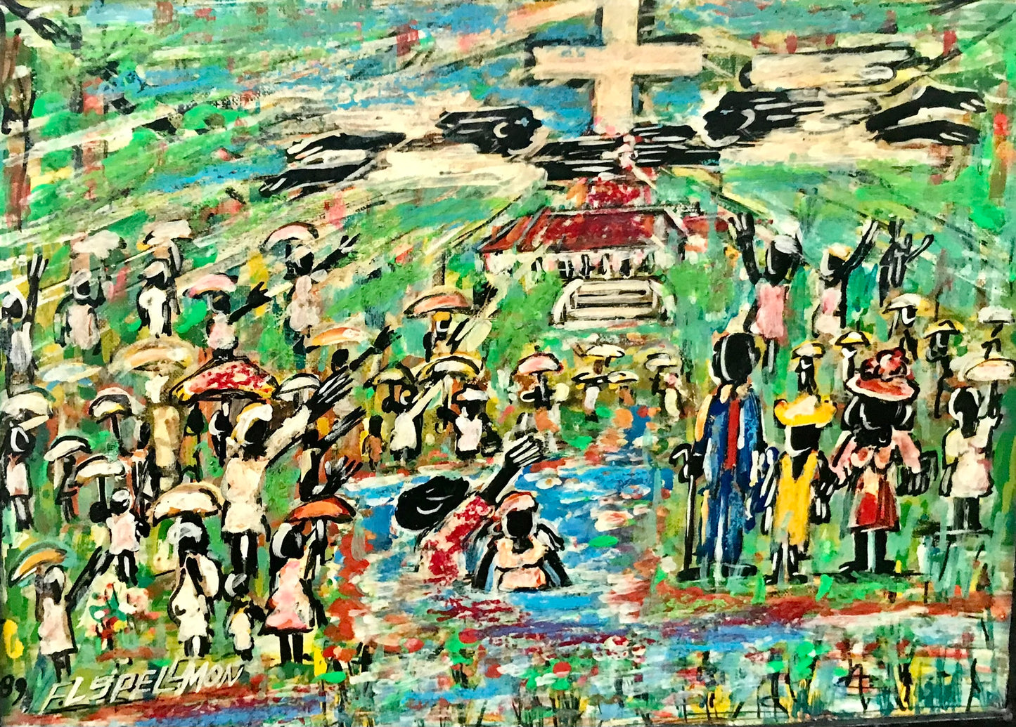 DOC SPELLMON OUTSIDER ARTIST PAINTING