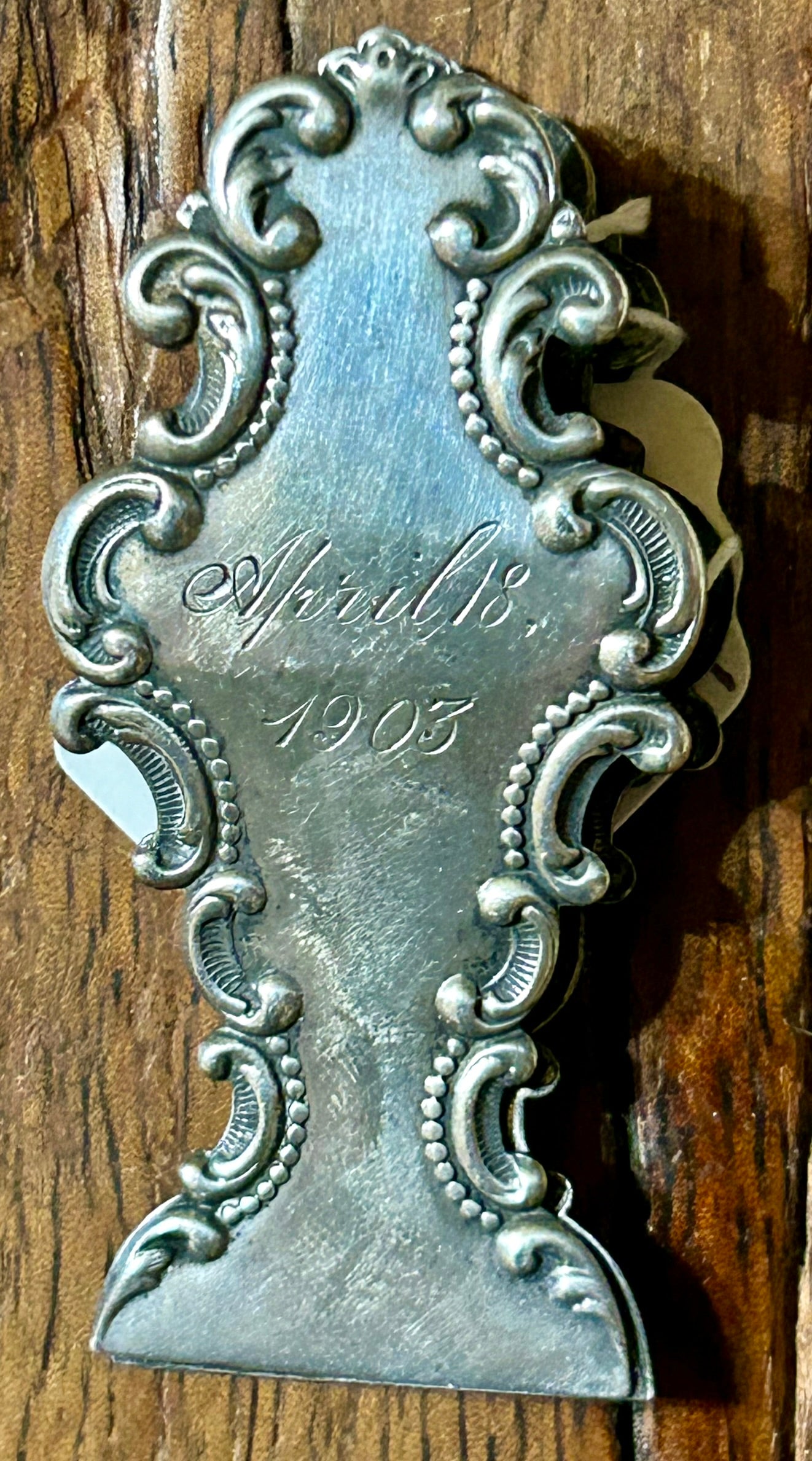 FANCY STERLING ANTIQUE CLIP