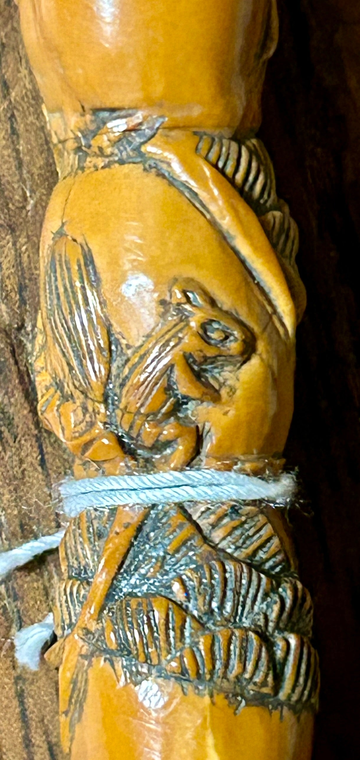 JAPANESE TOGUA NUT NETSUKE WITH CARVED SQUIRREL