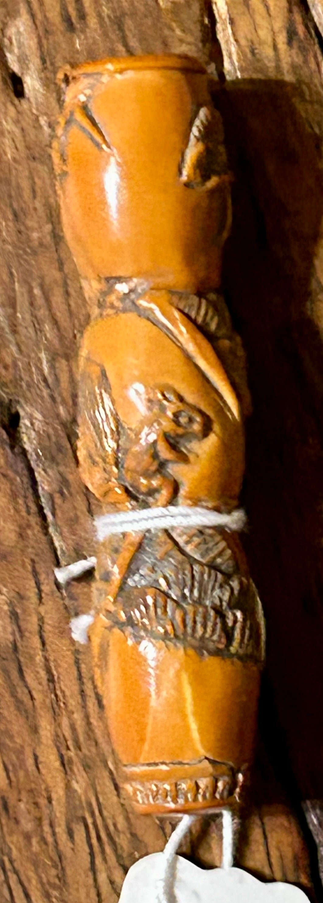 JAPANESE TOGUA NUT NETSUKE WITH CARVED SQUIRREL