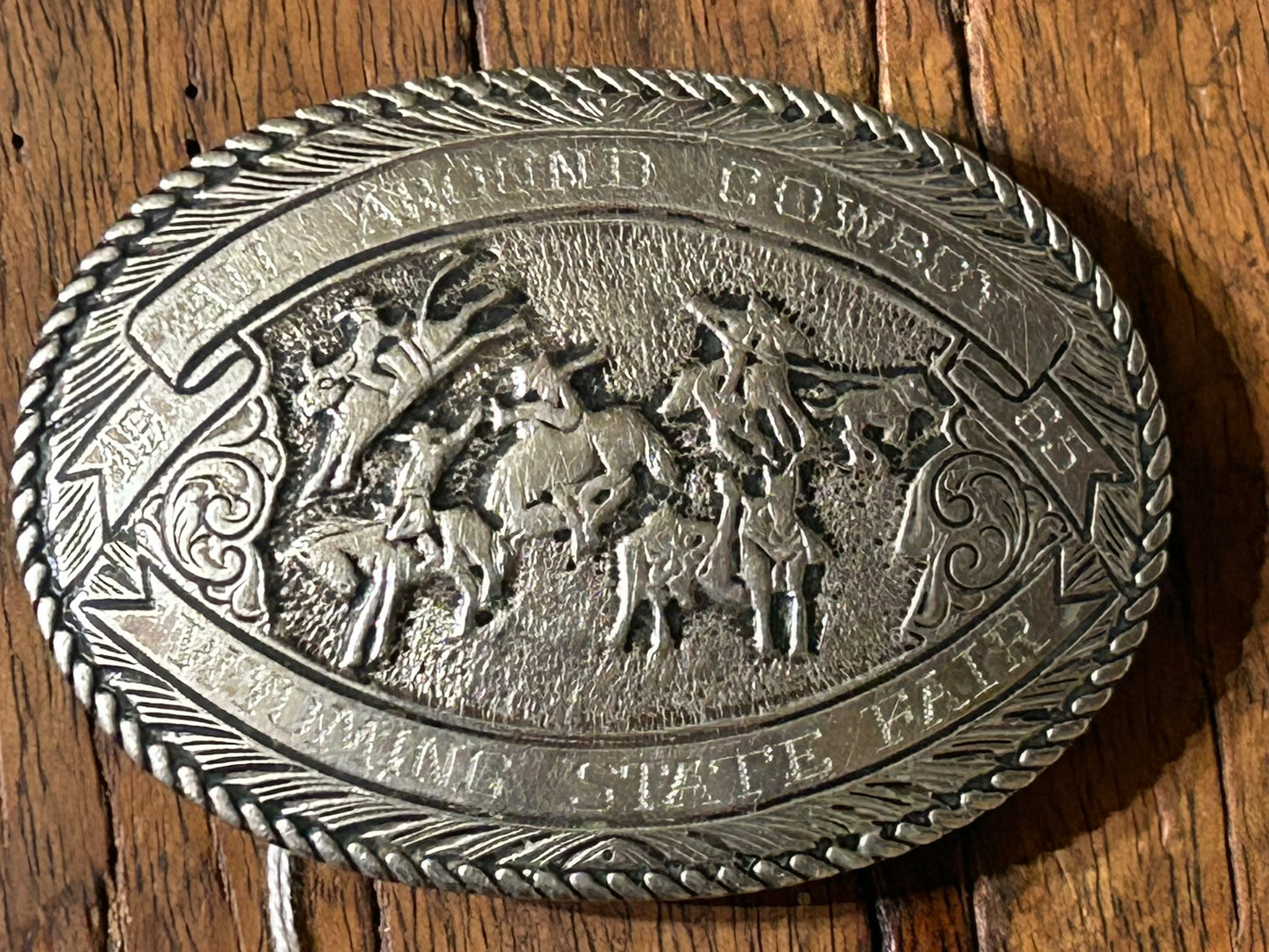 WYOMING STATE FAIR 1965 ALL AROUND COWBOY BELT BUCKLE AWARD