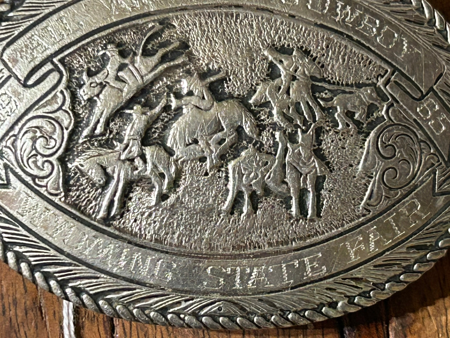 WYOMING STATE FAIR 1965 ALL AROUND COWBOY BELT BUCKLE AWARD