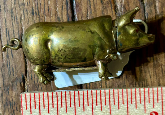 FIGURAL PIG ANTIQUE MATCH HOLDER