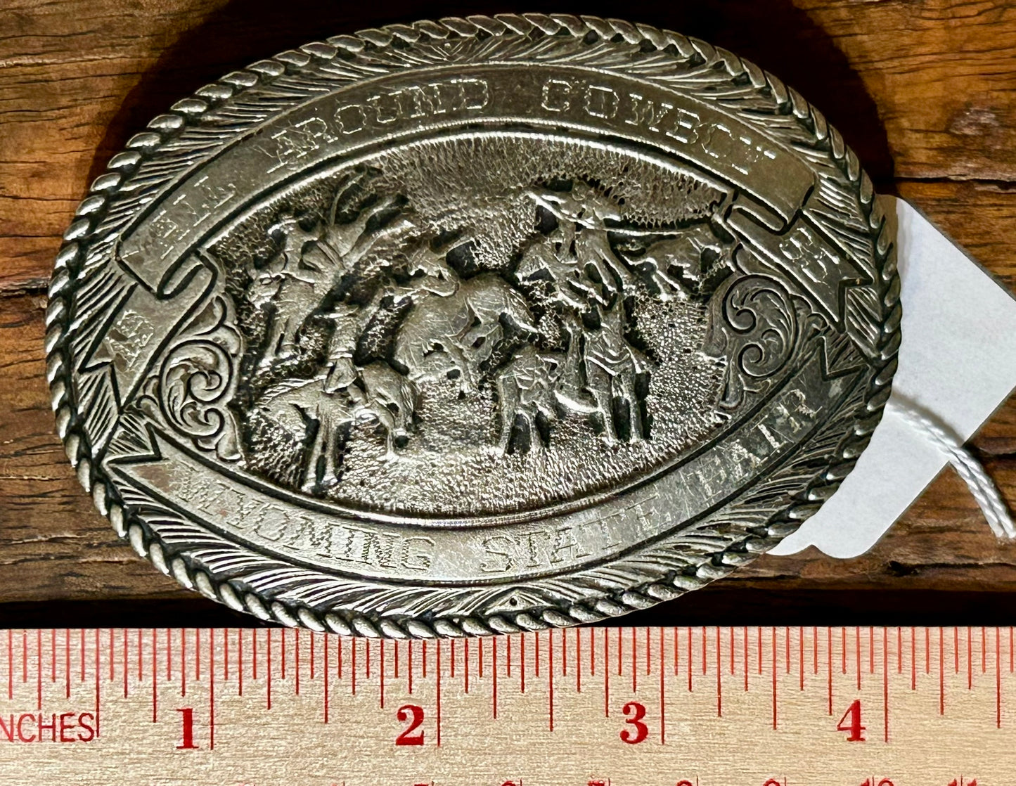WYOMING STATE FAIR 1965 ALL AROUND COWBOY BELT BUCKLE AWARD