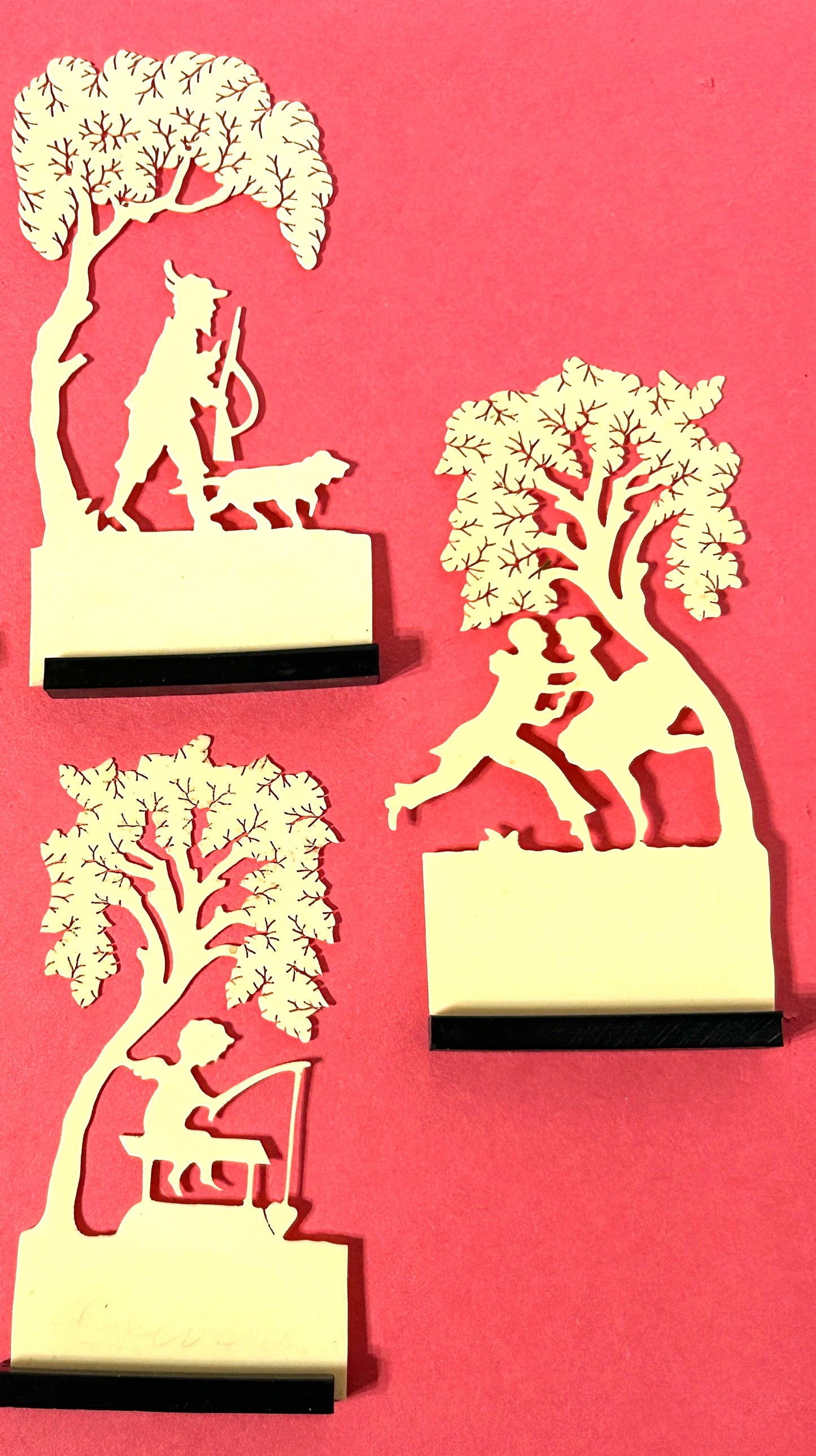 ANTIQUE FIGURAL PLACE CARDS OF CELLULOID