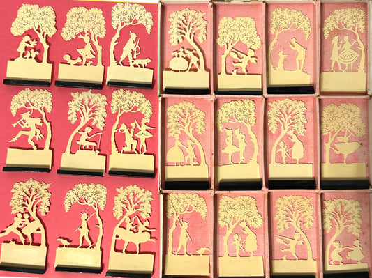 ANTIQUE FIGURAL PLACE CARDS OF CELLULOID