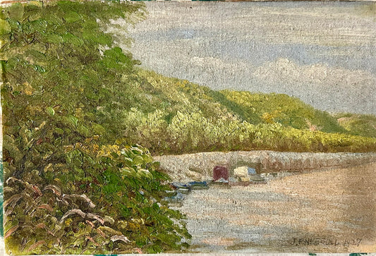 OMAHA NEBRASKA ARTIST J. ENKEBOLL 1927 PAINTING