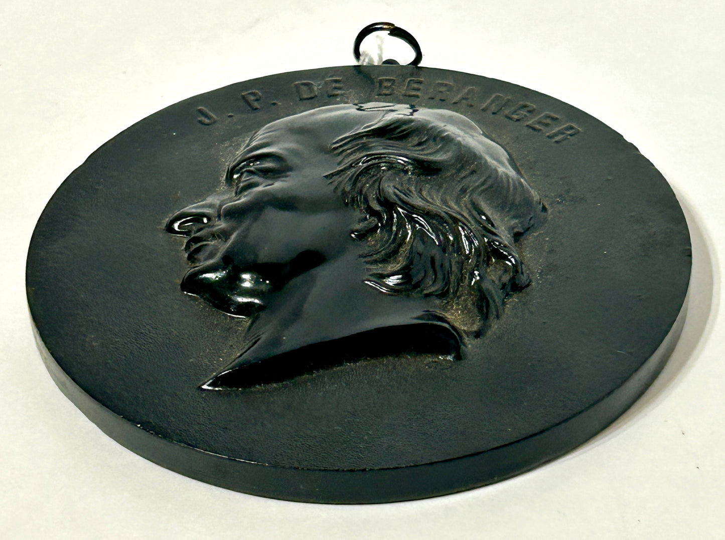 PIERRE-JEAN DE BERANGER FRENCH POET AND SONGWRITER ANTIQUE FLAQUE