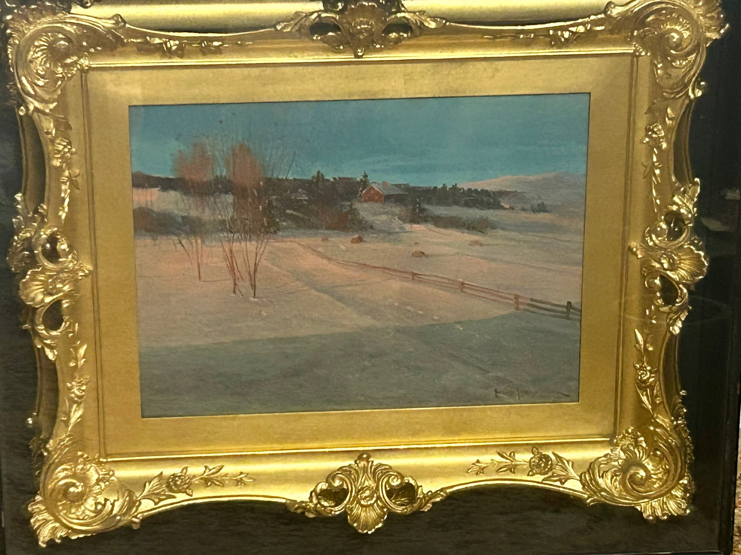 SVEND SVENDSEN WINTER SCENE PAINTING
