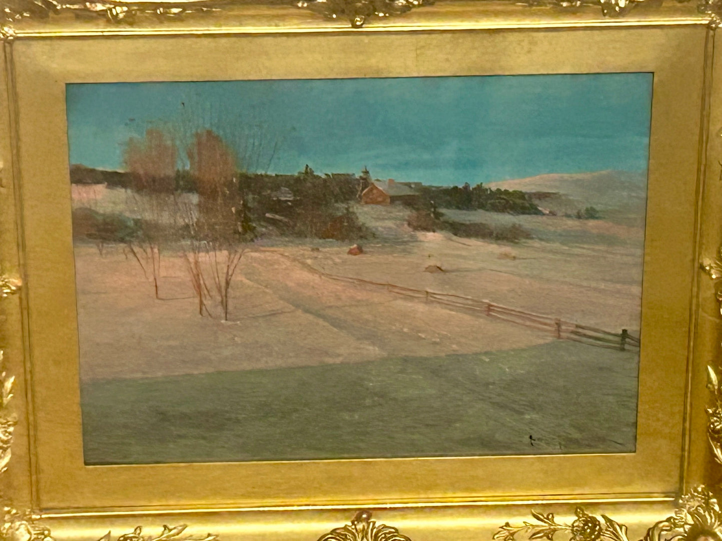 SVEND SVENDSEN WINTER SCENE PAINTING