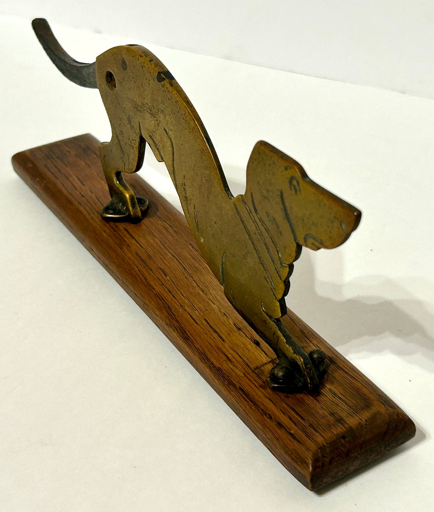 CIGAR NIPPER SHAPED LIKE BRASS DACHSHUND DOG, ANTIQUE