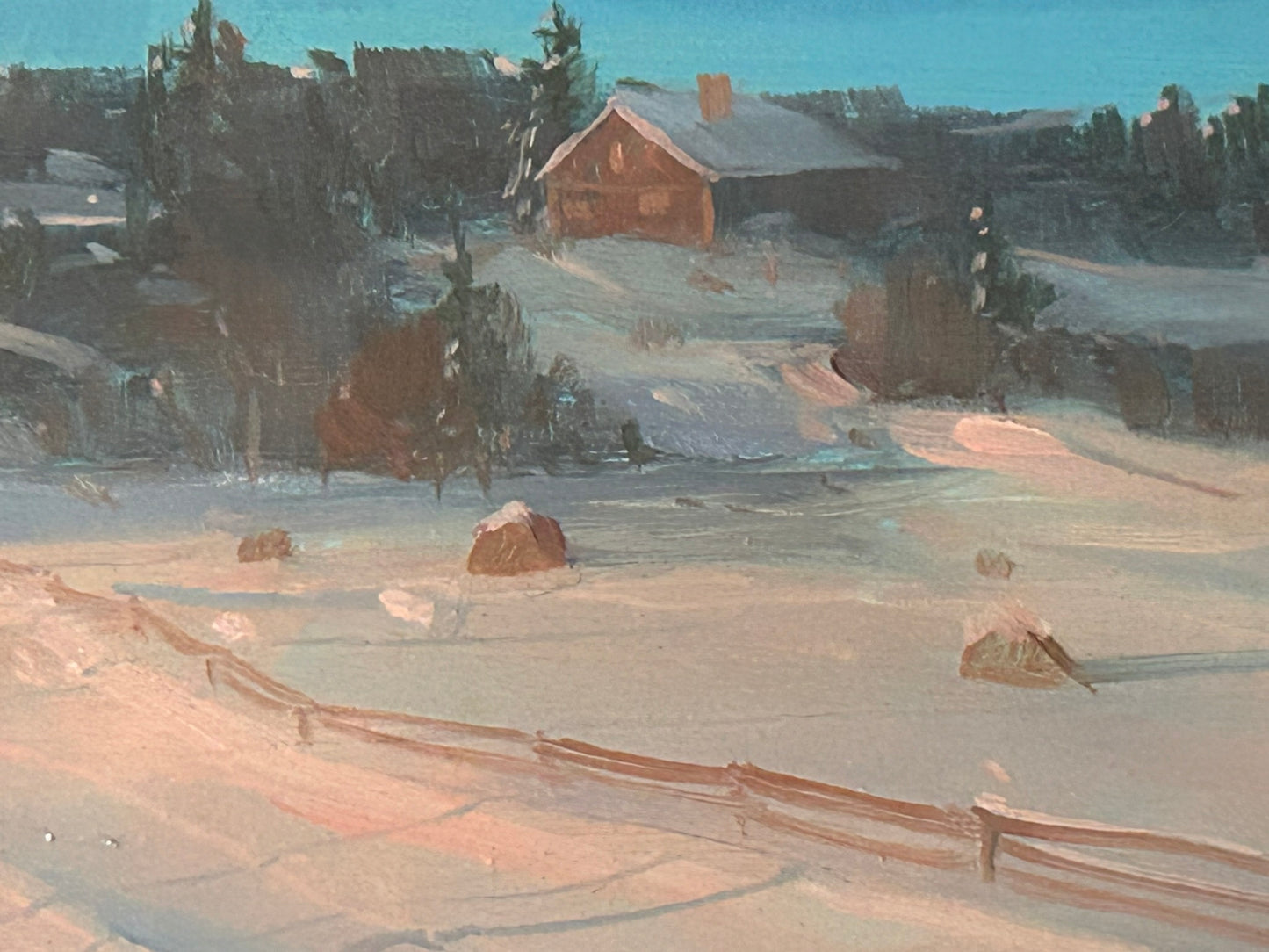 SVEND SVENDSEN WINTER SCENE PAINTING
