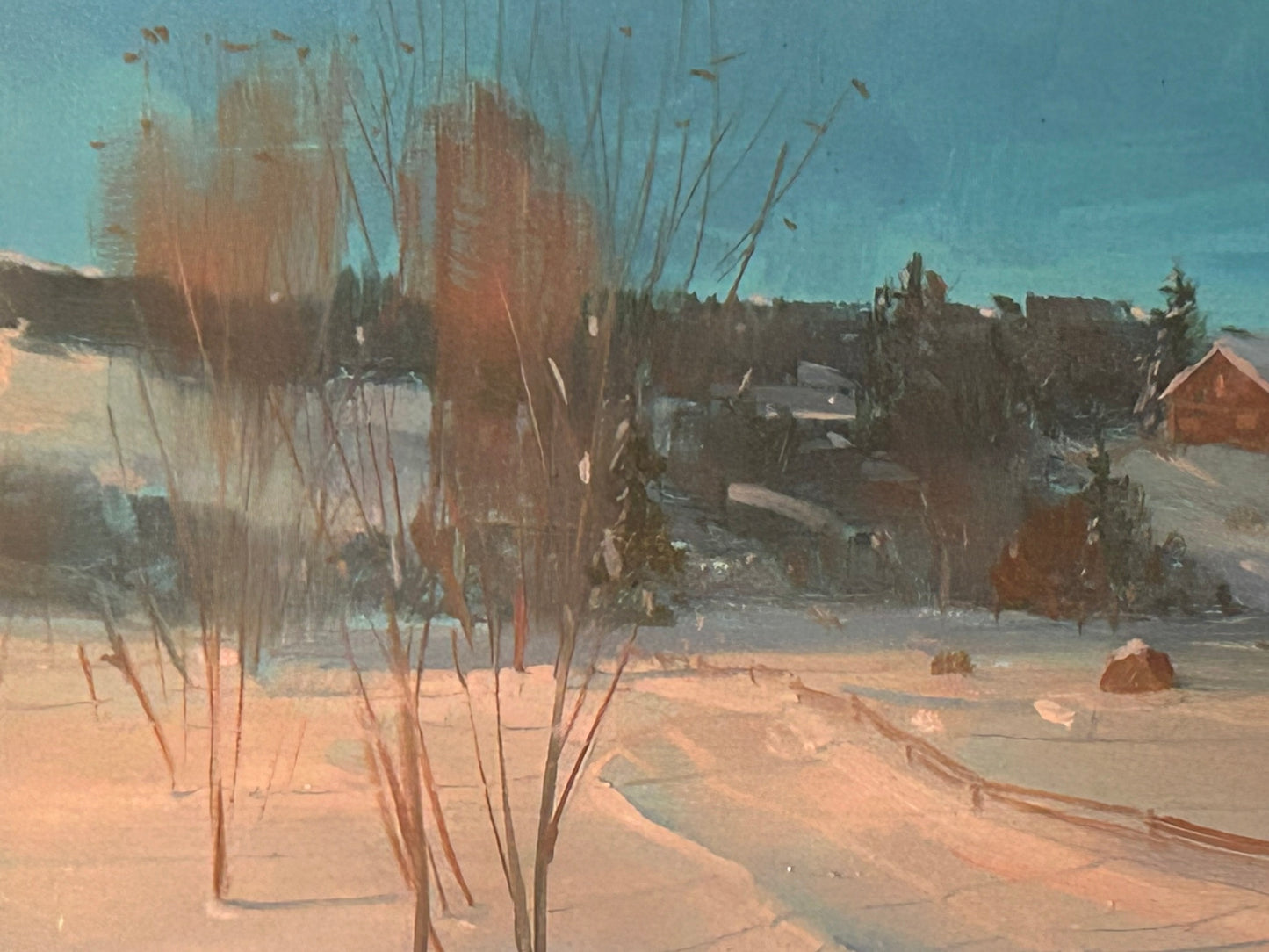SVEND SVENDSEN WINTER SCENE PAINTING