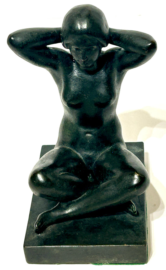 BRONZE NUDE FEMALE SCULPTURE BY RICHARD LOUNSBERY