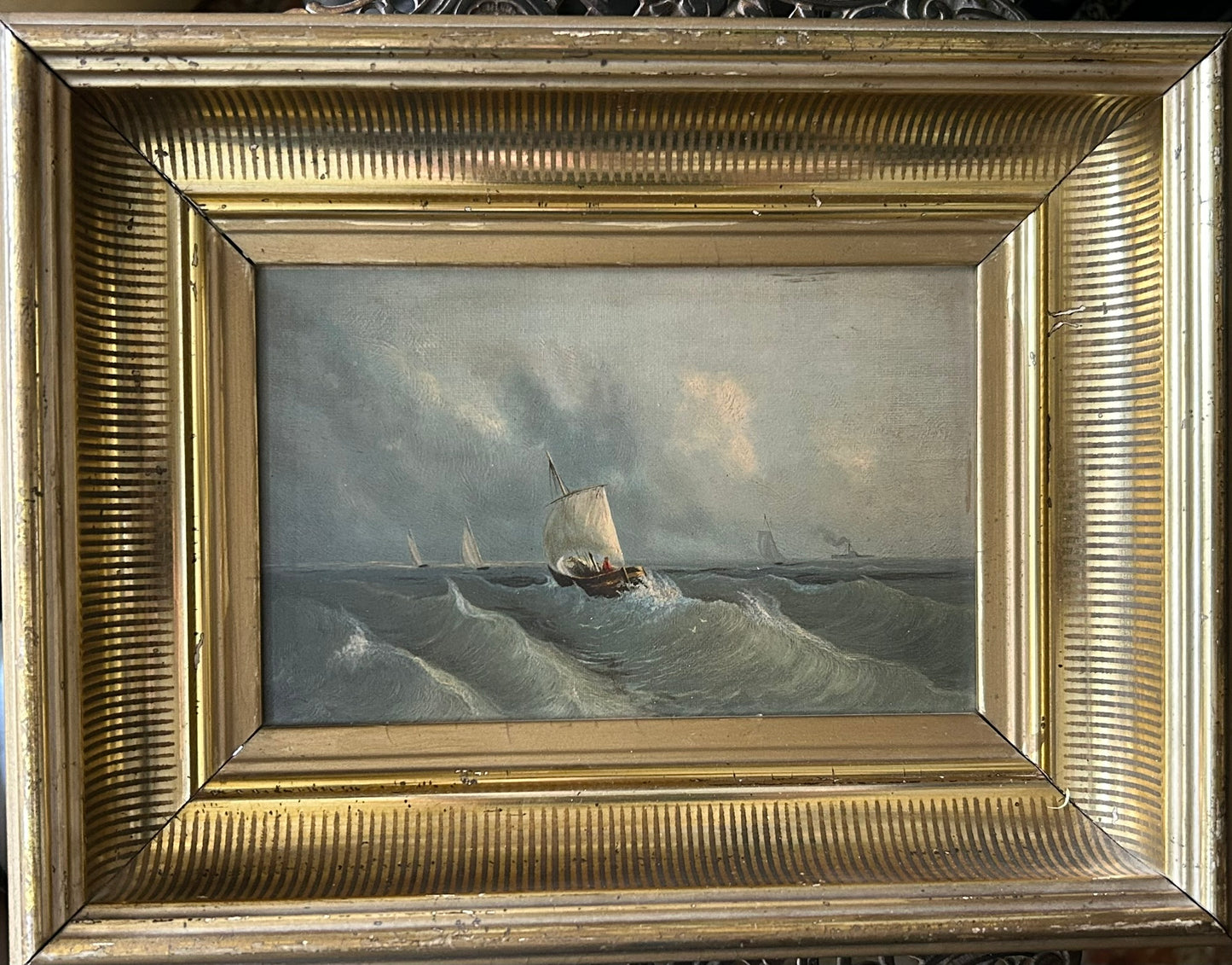 "AT SEA" CHROMO LITHO BY COLTON, ZAHM & ROBERTS