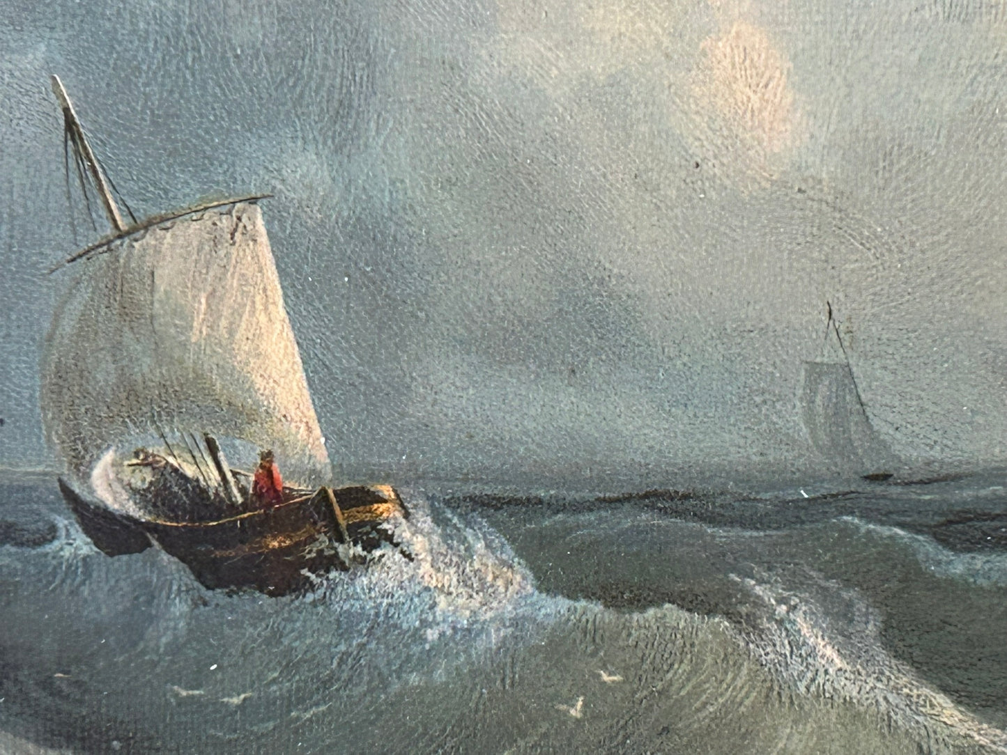 "AT SEA" CHROMO LITHO BY COLTON, ZAHM & ROBERTS