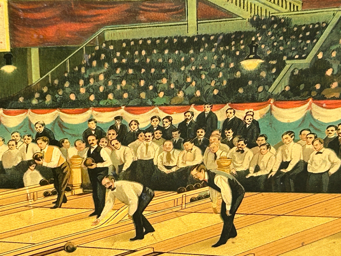 BRUNSWICK BALKE COLLENDER CO. 1905 LARGE ADVERTISING BOWLING SIGN