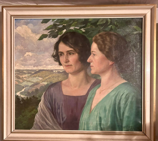 HERMAN GORING WIFE AND MOTHER PORTRAIT PAINTING