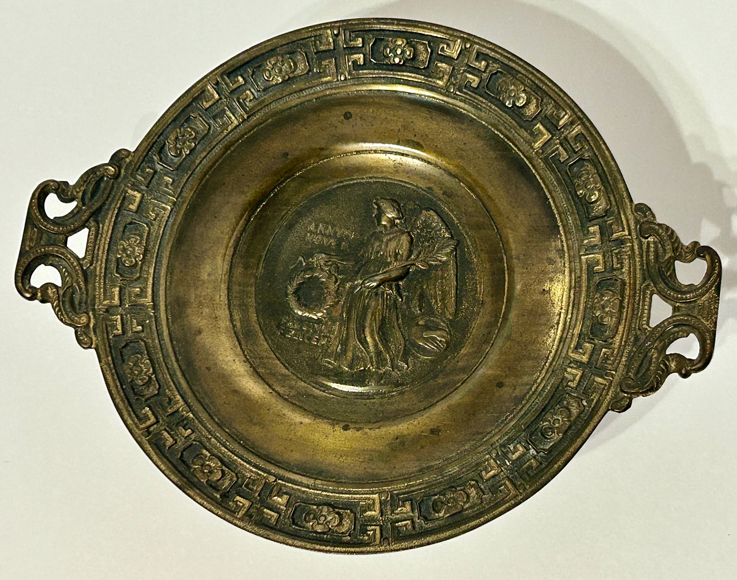 BRADLEY & HUBBARD CAST IRON FIGURAL TRAY