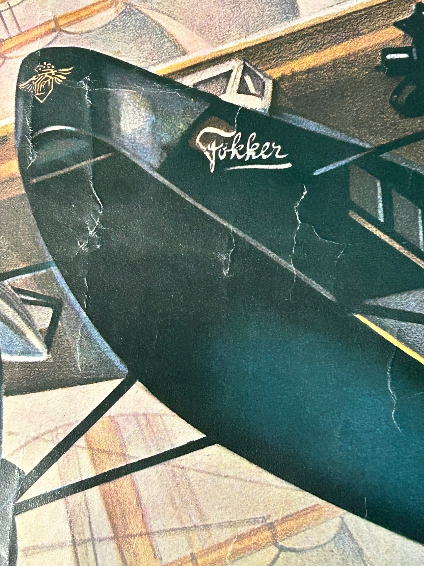 HOLLAND AIRLINE POSTER WITH AIRPLANE AND SHIP