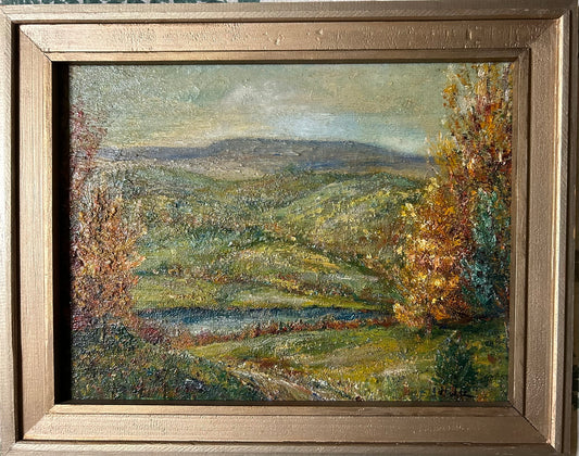 PARADISE VALLEY SWIFTWATER RIVER PAINTING BY HAZEL FOLTZ PENNSYLVANIA