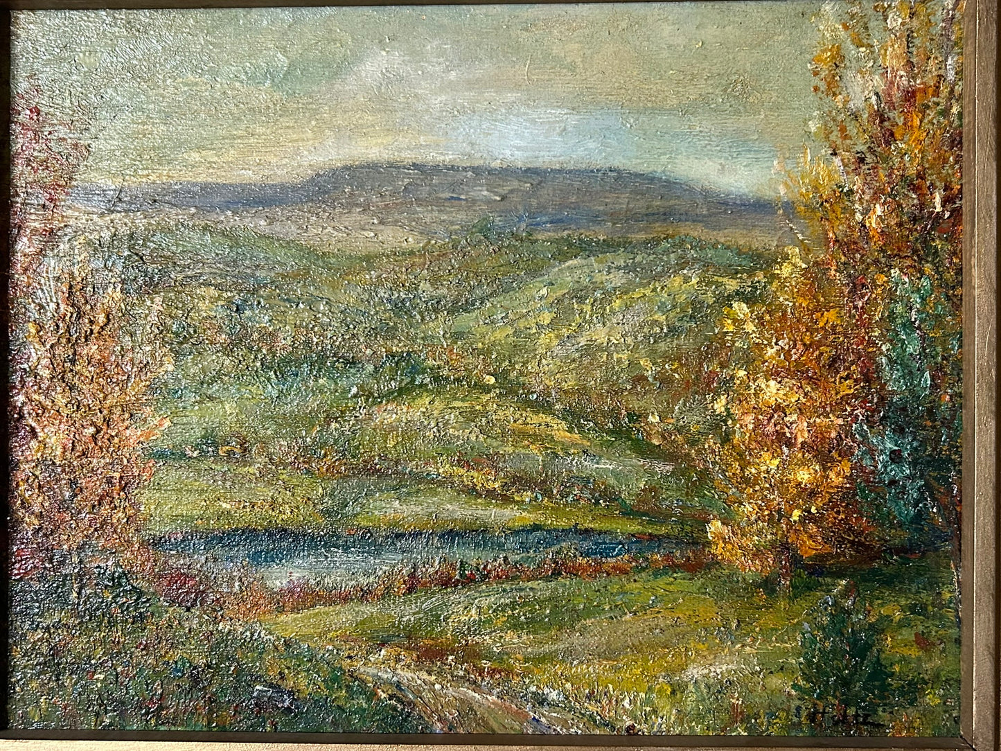 PARADISE VALLEY SWIFTWATER RIVER PAINTING BY HAZEL FOLTZ PENNSYLVANIA