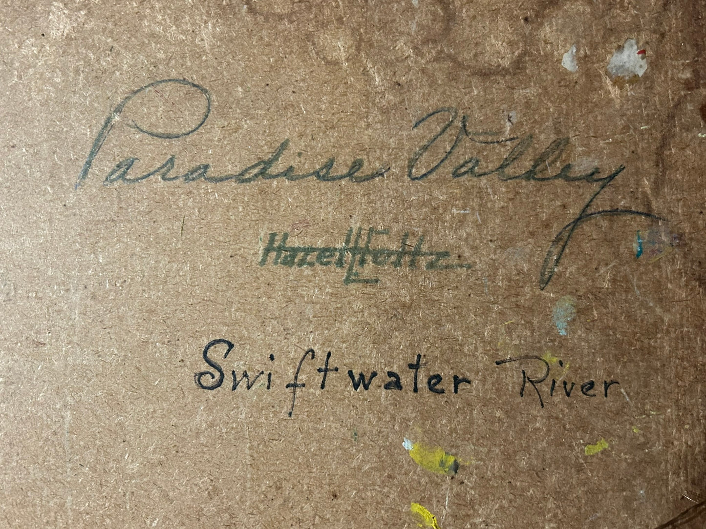 PARADISE VALLEY SWIFTWATER RIVER PAINTING BY HAZEL FOLTZ PENNSYLVANIA