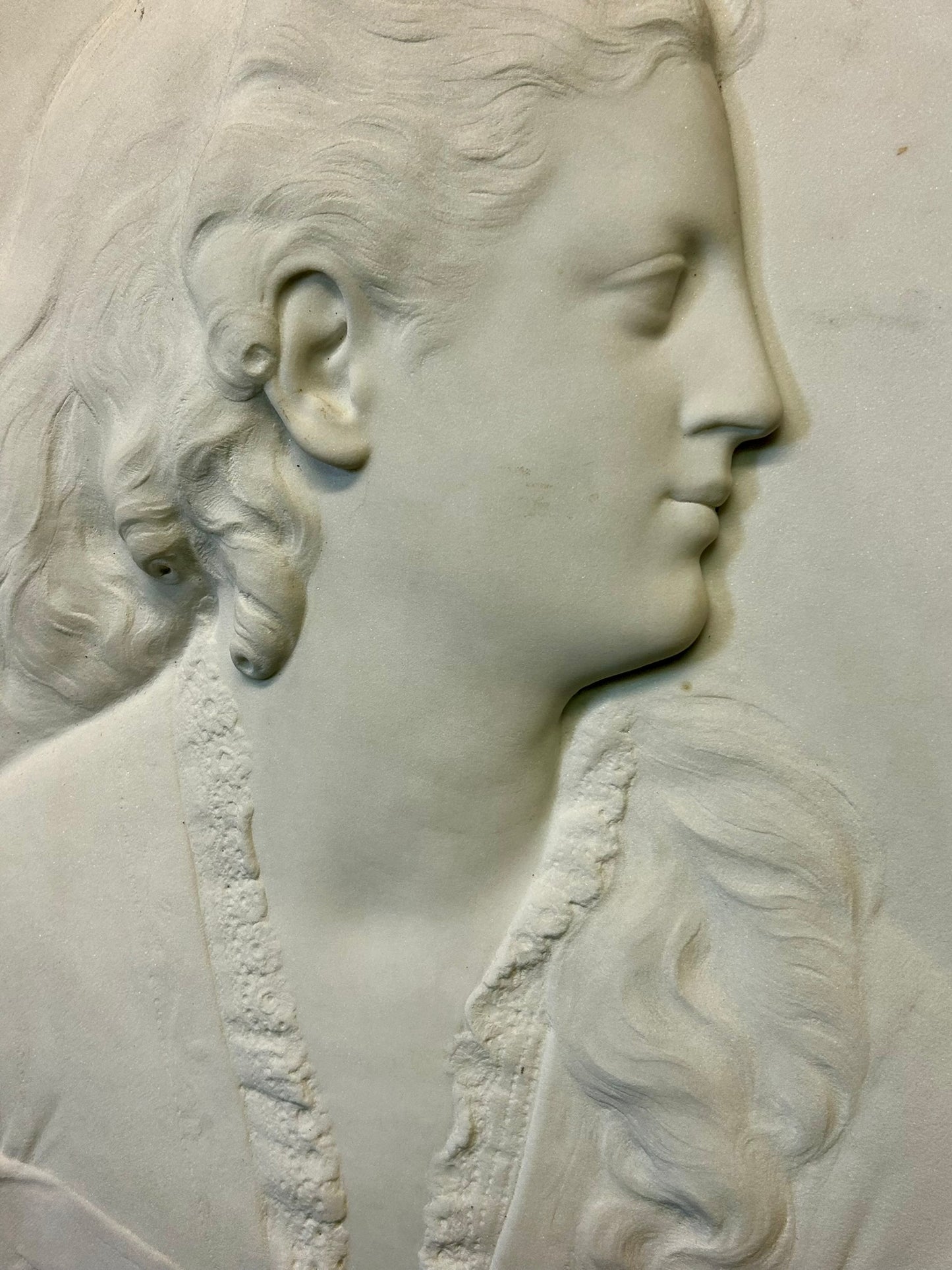 ERASTUS DOW PALMER MARBLE PLAQUE OF WOMAN