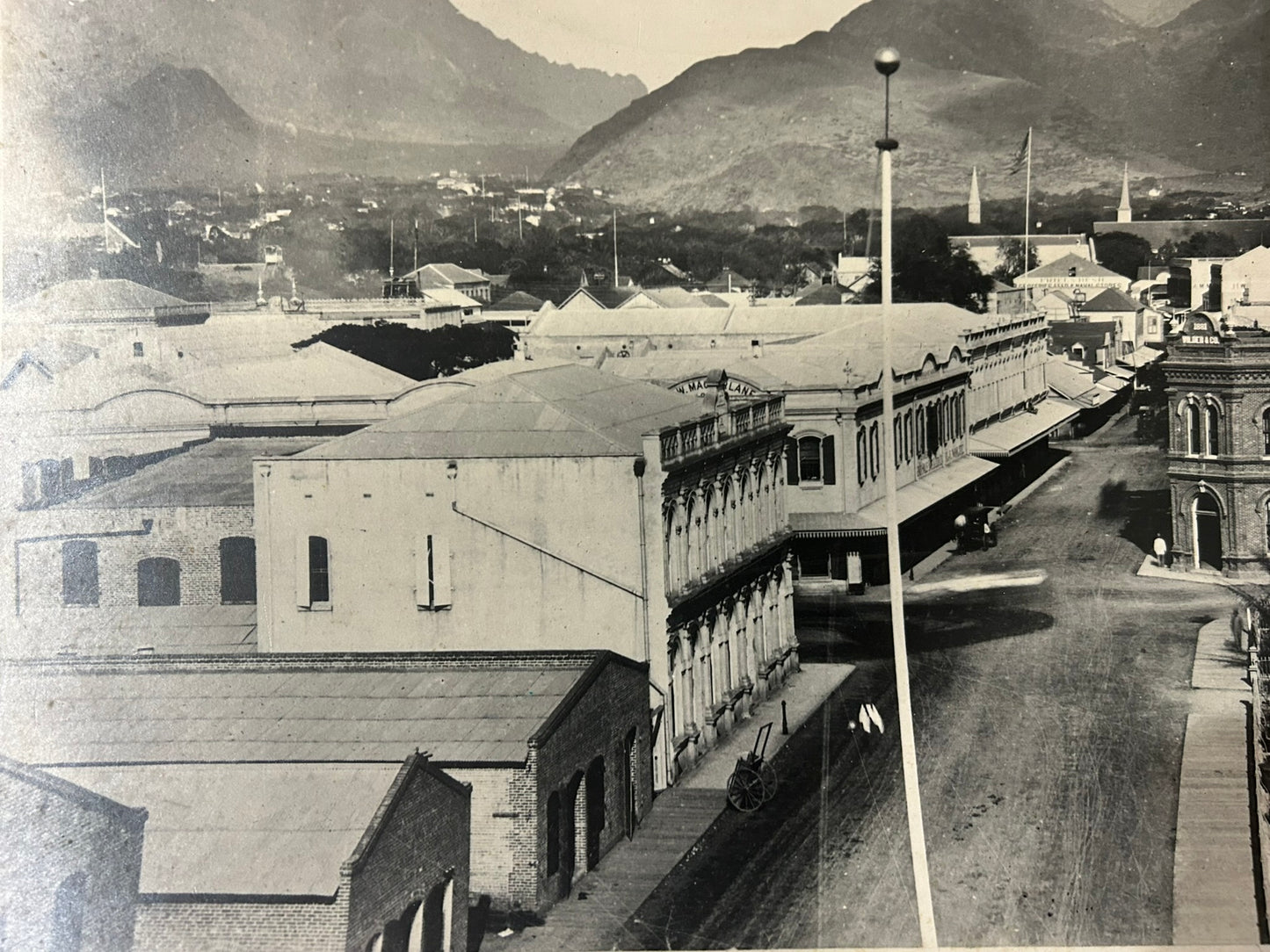 1885 HONOLULU BUSINESSES LARGE PHOTOGRAPH