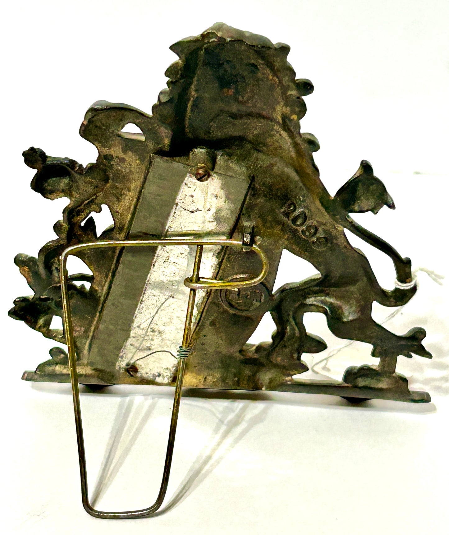 FIGURAL LION ANTIQUE BRADLEY & HUBBARD DESK THERMOMETER