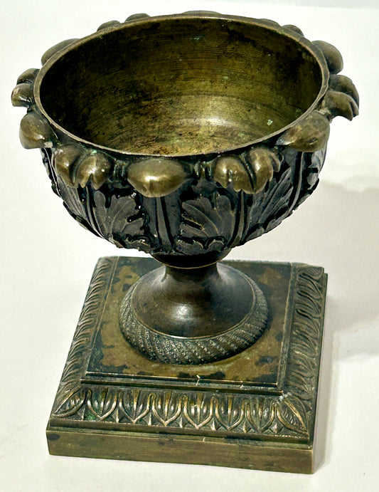 ANTIQUE SMALL BRONZE EARLY TAZZA