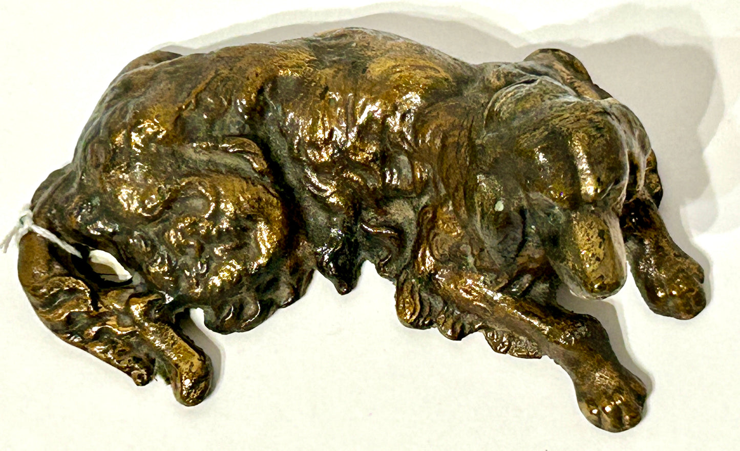 DOG FIGURAL ANTIQUE BRONZE STATUE