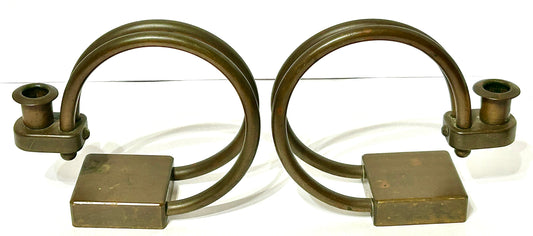 WALTER VON NESSON PAIR OF CANDLE HOLDERS