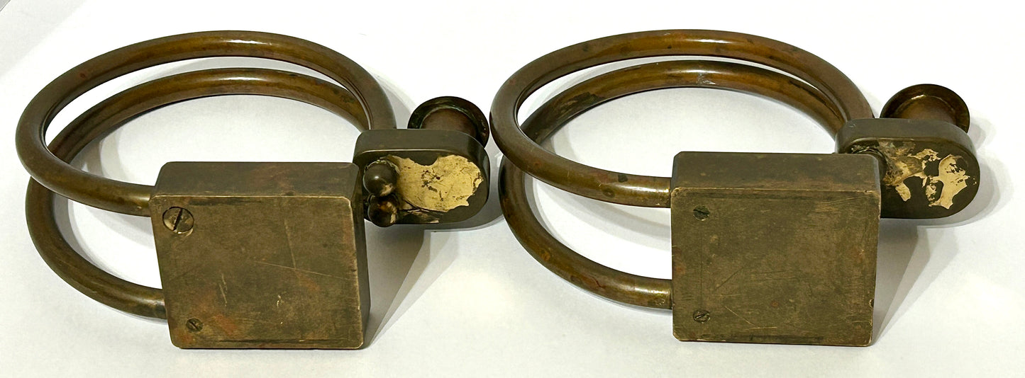 WALTER VON NESSON PAIR OF CANDLE HOLDERS
