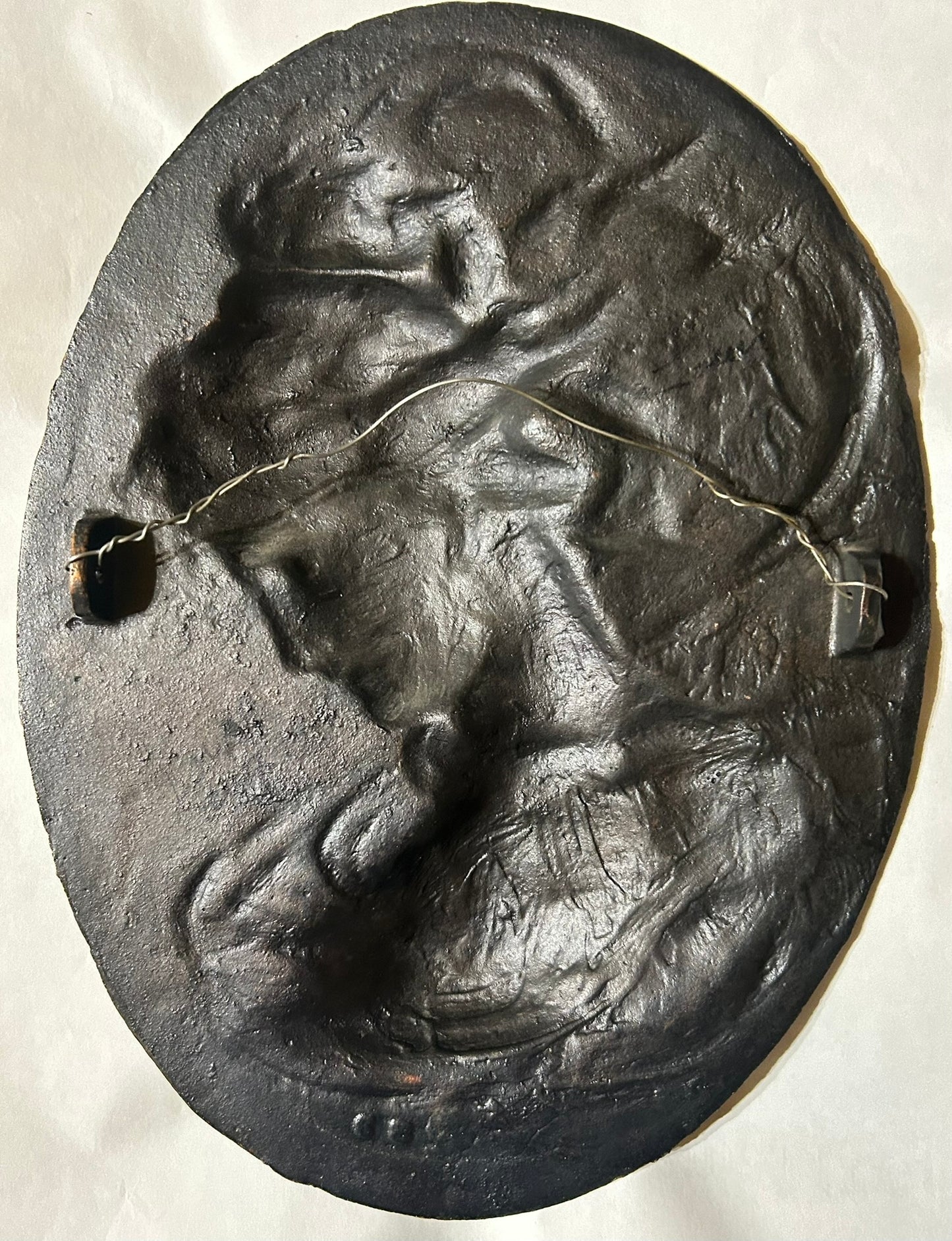 COPPER ANTIQUE LADY PLAQUE