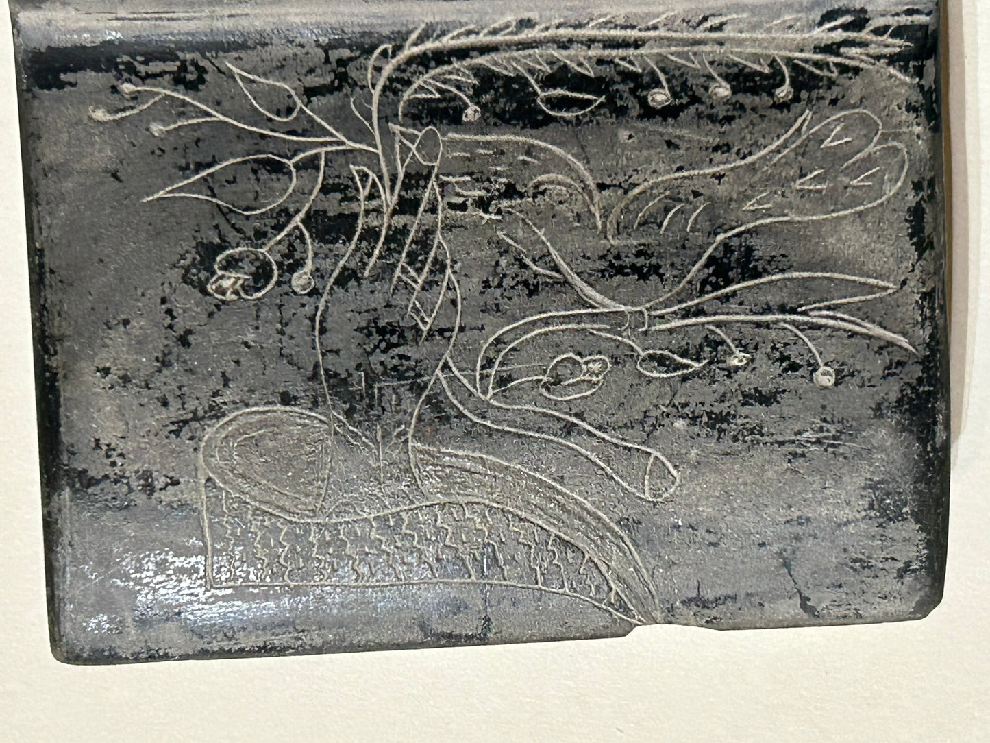 ANTIQUE CARVED BOOK SHAPE STONE CARVING WITH INSCRIPTIONS