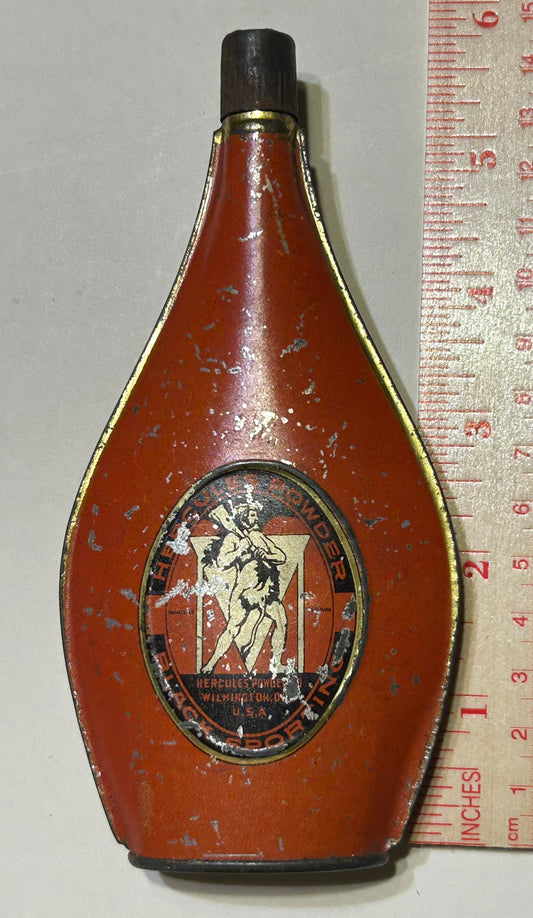 HERCULES POWDER FLASK ADVERTISING TIN