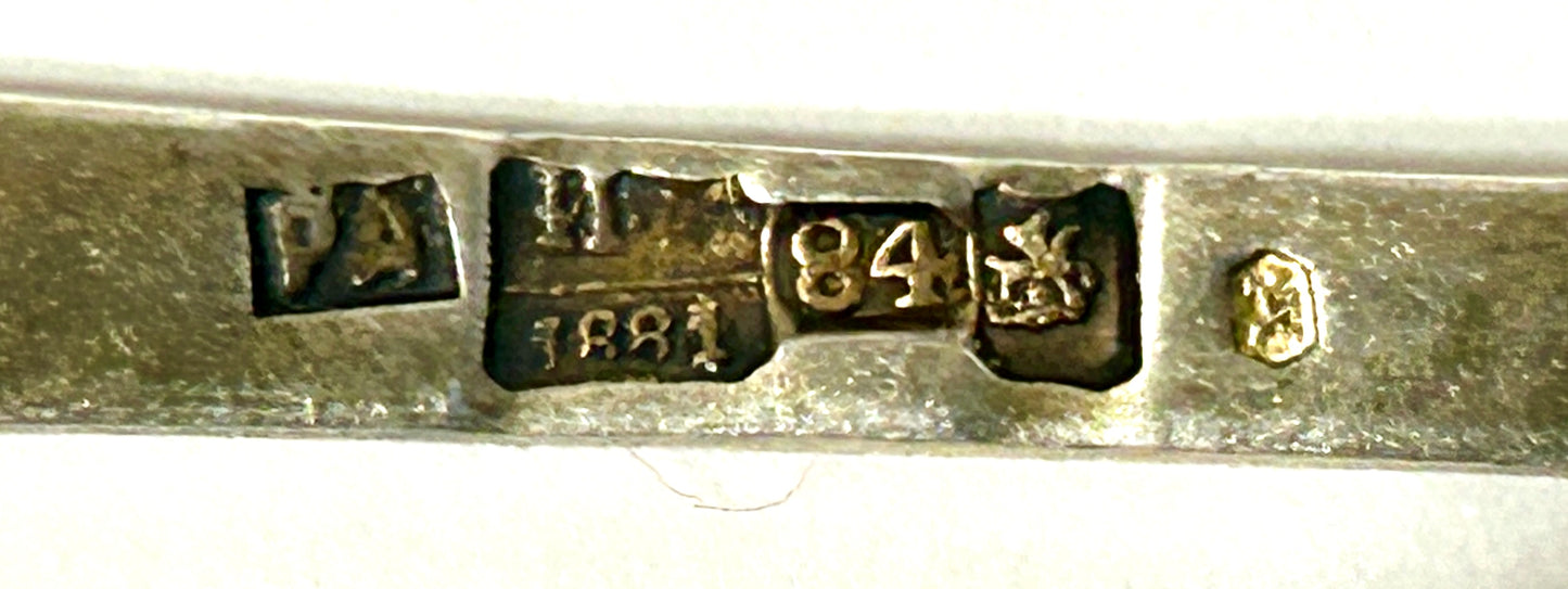 RUSSIAN SILVER AND GOLD GILT SPOON