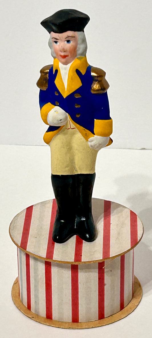 GERMAN CANDY CONTAINER PAPER MACHE GEORGE WASHINGTON
