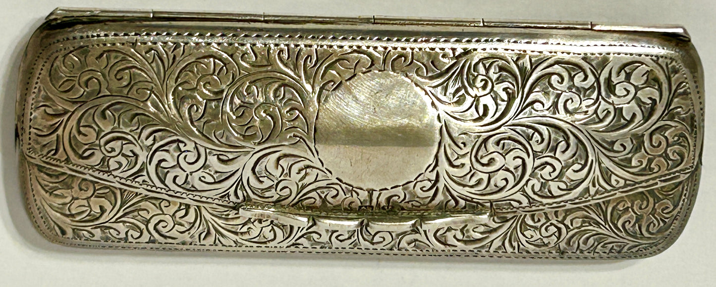 ANTIQUE STERLING EYEGLASS OR COMB CASE