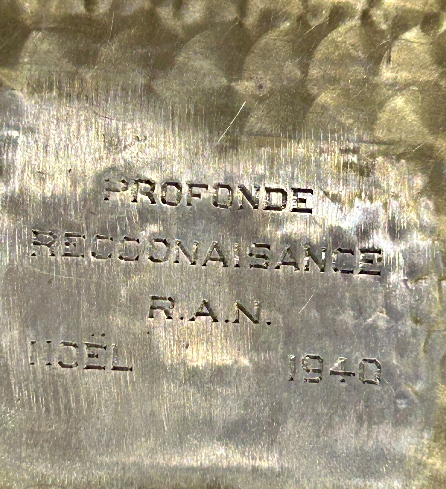 STERLING CIGARETTE CASE INSCRIBED ROYAL AUSTRALIAN NAVY RECONNAISSANCE 1940