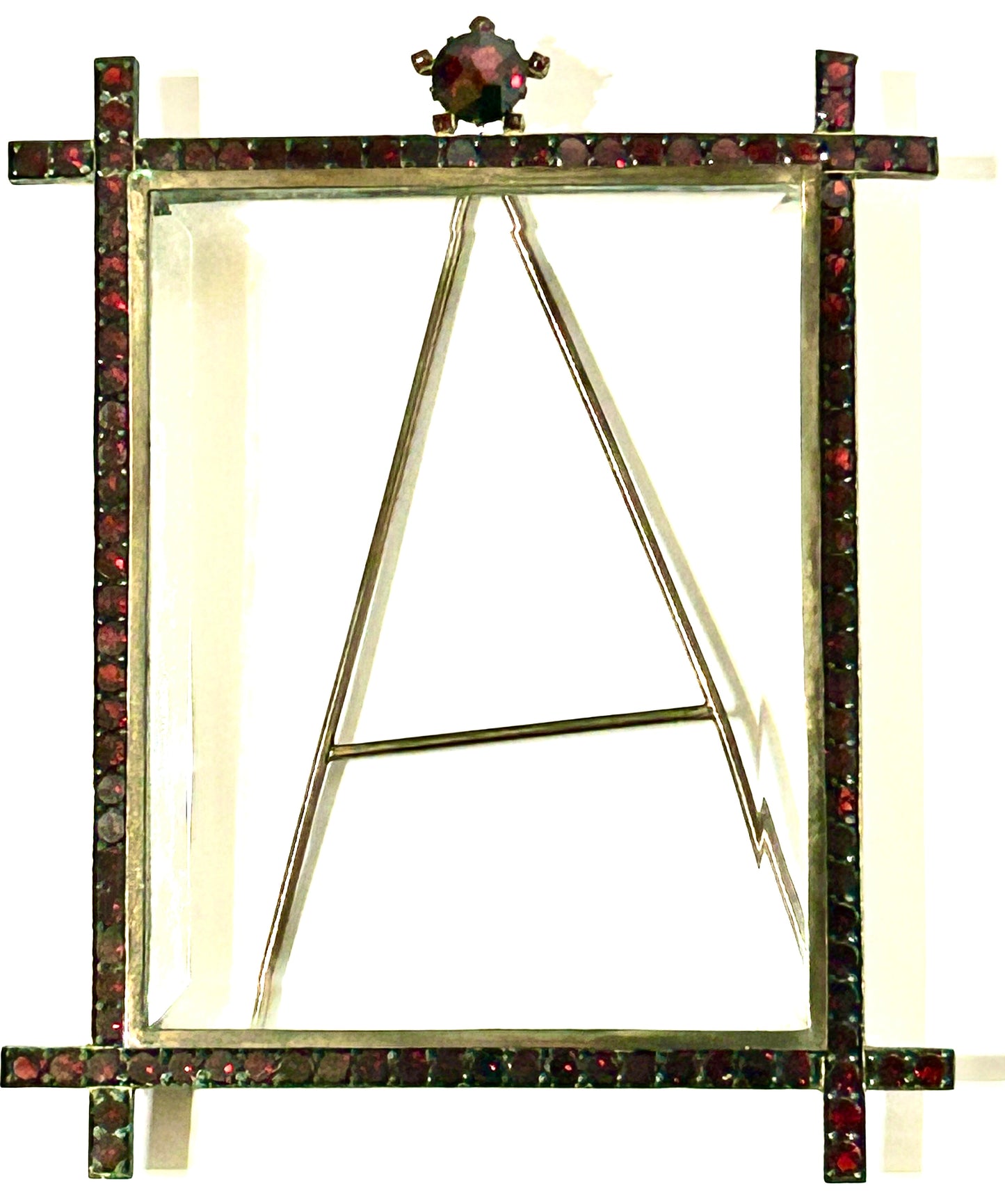GARNET STONE ANTIQUE PICTURE FRAME